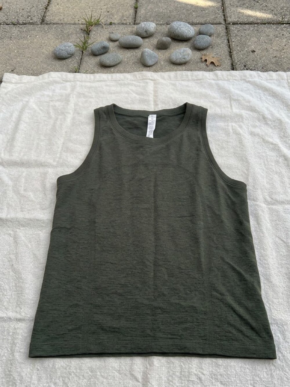 lululemon athletica Dark Green Tank Top Small and medium